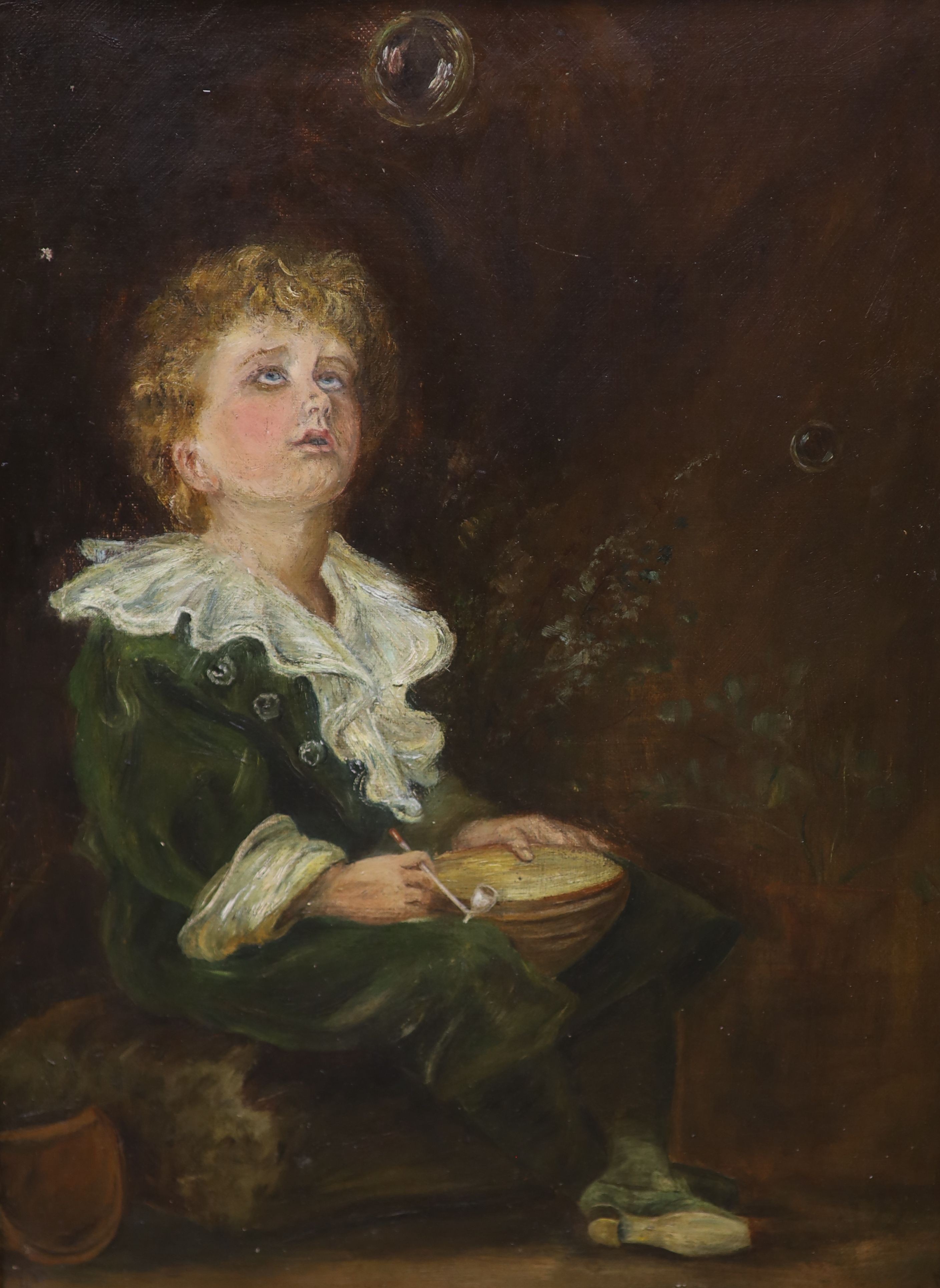 After John Everett Millais, oil on canvas, 'Bubbles', 40 x 29cm